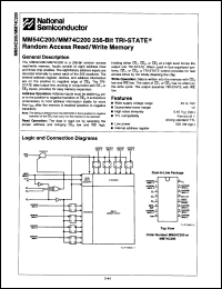 Click here to download MM54C200D/A+ Datasheet