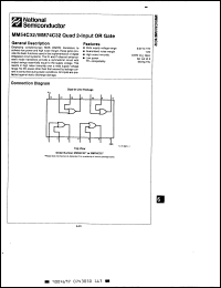Click here to download MM54C32J/883 Datasheet