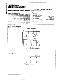 Click here to download MM54C86J/883C Datasheet