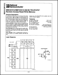 Click here to download MM54C910F Datasheet