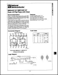 Click here to download MM54HC107E-MIL Datasheet