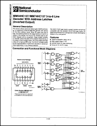 Click here to download MM74HC137M/A+ Datasheet