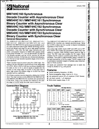Click here to download MM54HC162W Datasheet