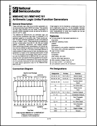 Click here to download MM74HC181N/A+ Datasheet