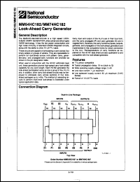 Click here to download MM74HC182J/A+ Datasheet