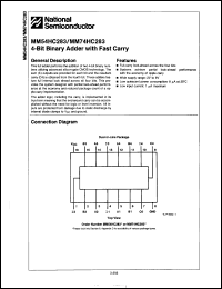 Click here to download MM54HC283J-MIL Datasheet