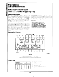 Click here to download MM54HC374J-MIL Datasheet