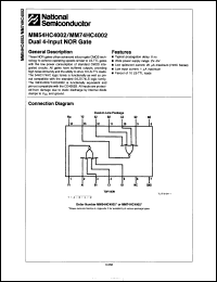 Click here to download MM54HC4002J-MIL Datasheet