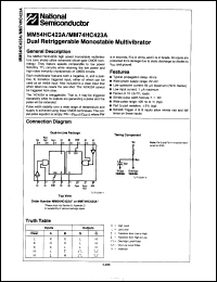 Click here to download MM74HC423AJ Datasheet