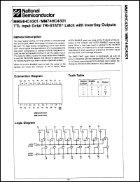 Click here to download MM74HC4301J Datasheet