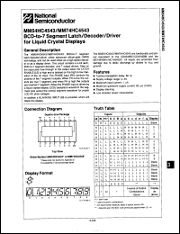 Click here to download MM54HC4543J Datasheet