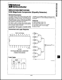 Click here to download MM54HC688J Datasheet