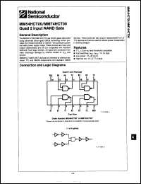 Click here to download MM54HCT00J/883 Datasheet