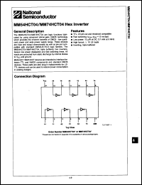 Click here to download MM54HCT04J/883C Datasheet