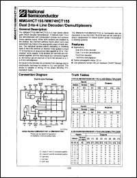 Click here to download MM74HCT155J Datasheet
