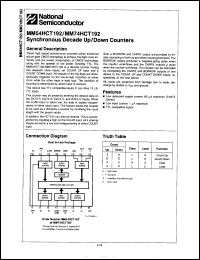 Click here to download MM74HCT192WM Datasheet