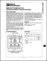 Click here to download MM74HCT193WM Datasheet