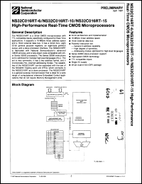 Click here to download NS32C016RTN15 Datasheet