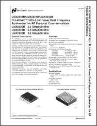 Click here to download LMX2330UTM Datasheet