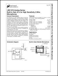 Click here to download LMV1015XR-25 Datasheet