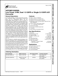 Click here to download ADC08D1520WG-QV Datasheet