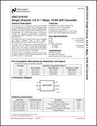 Click here to download ADC121S101CISDX Datasheet
