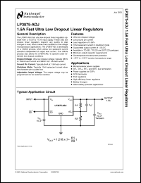 Click here to download LP3875ET-ADJ Datasheet