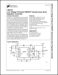 Click here to download LM2743MTCX Datasheet