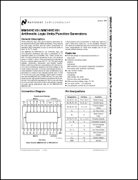Click here to download MM54HC181 Datasheet