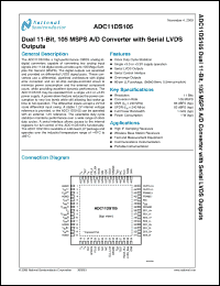 Click here to download ADC11DS105 Datasheet
