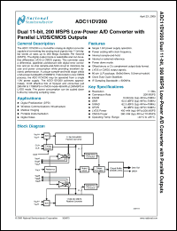 Click here to download ADC11DV200CISQE Datasheet
