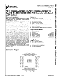 Click here to download ADC12DS105CISQ Datasheet