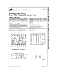 Click here to download MM74HC112 Datasheet