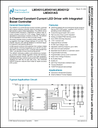 Click here to download LM3431MHX Datasheet