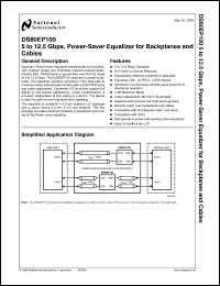 Click here to download DS80EP100 Datasheet