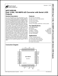 Click here to download ADC14DS105AISQ Datasheet