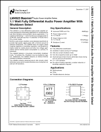 Click here to download LM4923_07 Datasheet