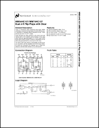 Click here to download MM54HC107J Datasheet