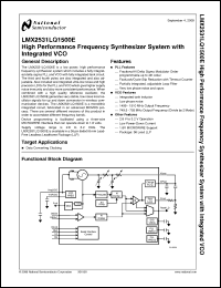 Click here to download LMX2531LQ1500E Datasheet