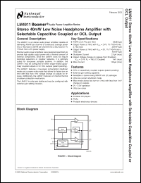 Click here to download LM4911LD Datasheet