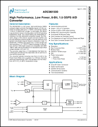 Click here to download ADC081500DEV Datasheet