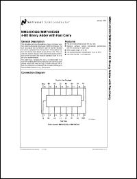 Click here to download MM54HC283J Datasheet