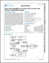 Click here to download ADC10DV200CISQ Datasheet