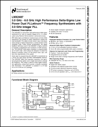 Click here to download LMX2487SQX Datasheet