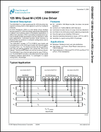 Click here to download DS91M047TMA Datasheet