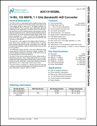 Click here to download ADC14155QML Datasheet
