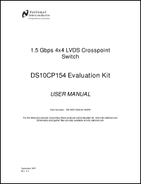 Click here to download DS10CP154EVKNOPB Datasheet