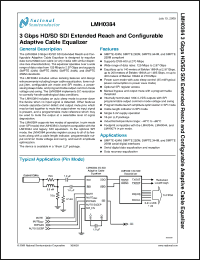 Click here to download LMH0384 Datasheet