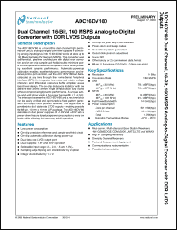 Click here to download ADC16DV160EB Datasheet