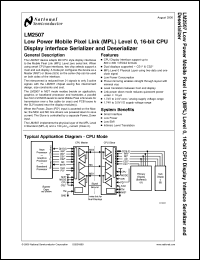 Click here to download LM2507SQ Datasheet